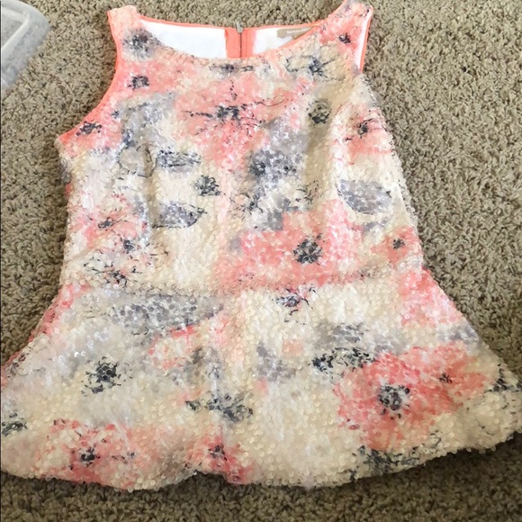 Banana Republic Sequins Peplum. Floral print. - Picture 3 of 6